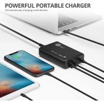 100W Dual USB-C PD 3.0 & QC 3.0 Combo Power Charger -Black, USB-C Charger,2X PD 3.0 USB-C + 2X QC 3.0 USB-A,for MacBook,iPad,iPhone,XPS,Galaxy and More Phone/Laptop/Tablet AC-PW1N11-S1