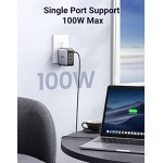 Nexode 100W USB C Wall Charger - 4-Port GaN PD Fast Charger USB-C Power Adapter Compatible with MacBook Pro/Air, Dell XPS, iPad Mini/Pro, iPhone 13/13 Pro Max/iPhone 12, Galaxy S22/S21, Pixel